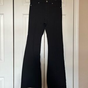 H&M Black Wide-Leg Flare Jeans